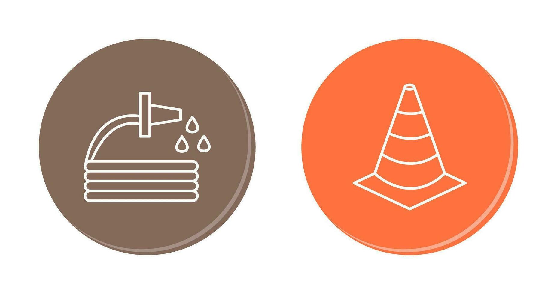 water hose and cone Icon vector