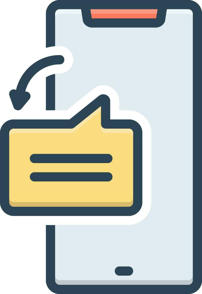 color icon for thru vector