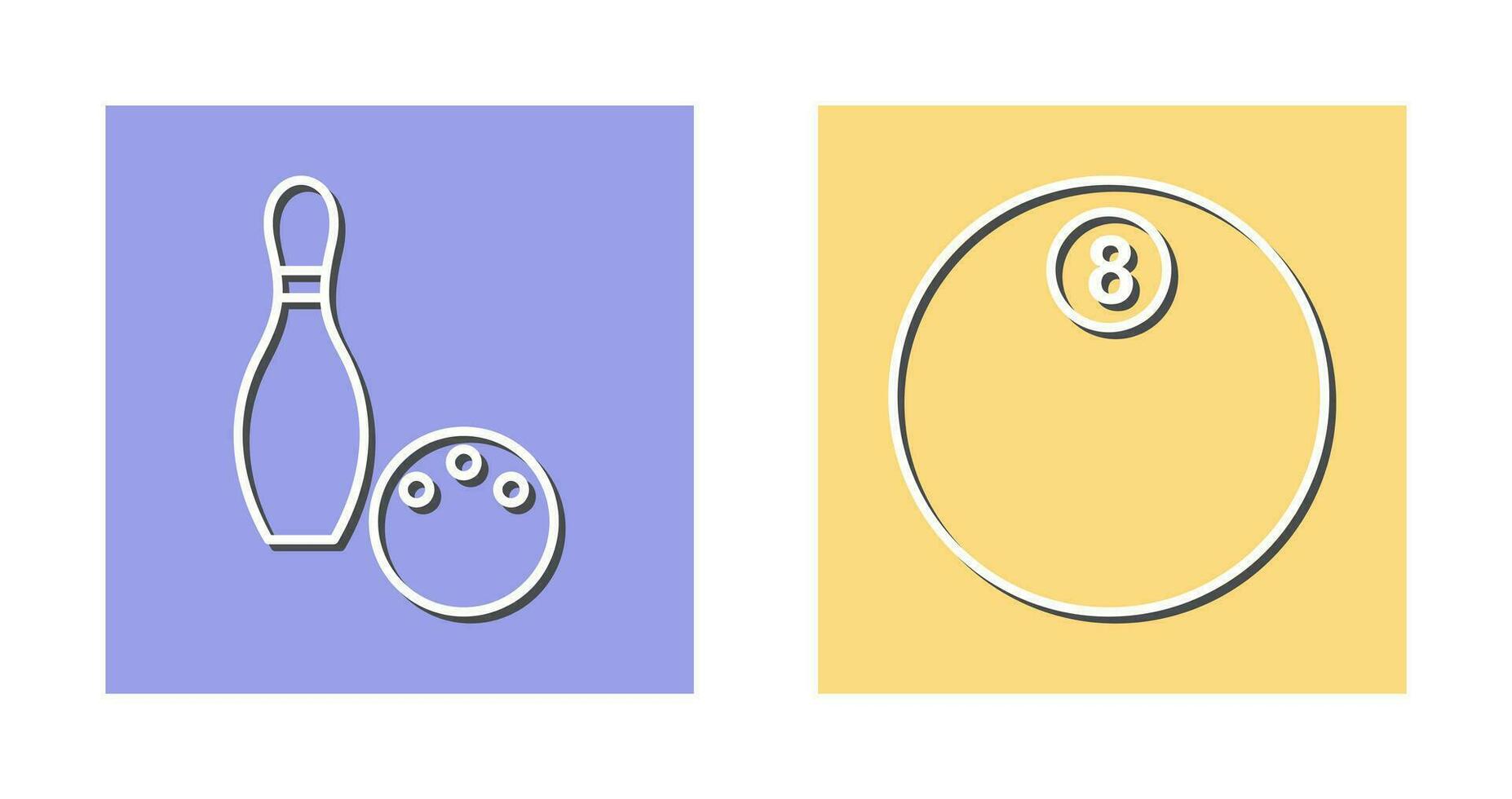 Bowling and Eight Ball Icon vector