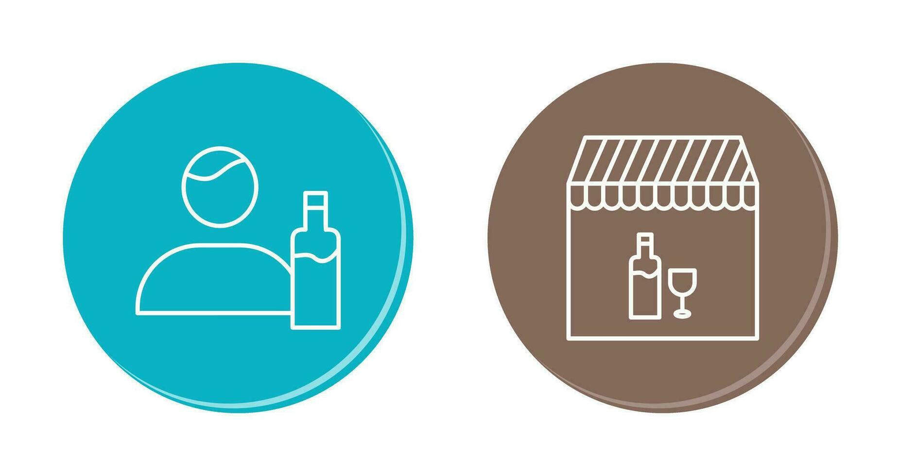man drink and Cafe bar Icon vector