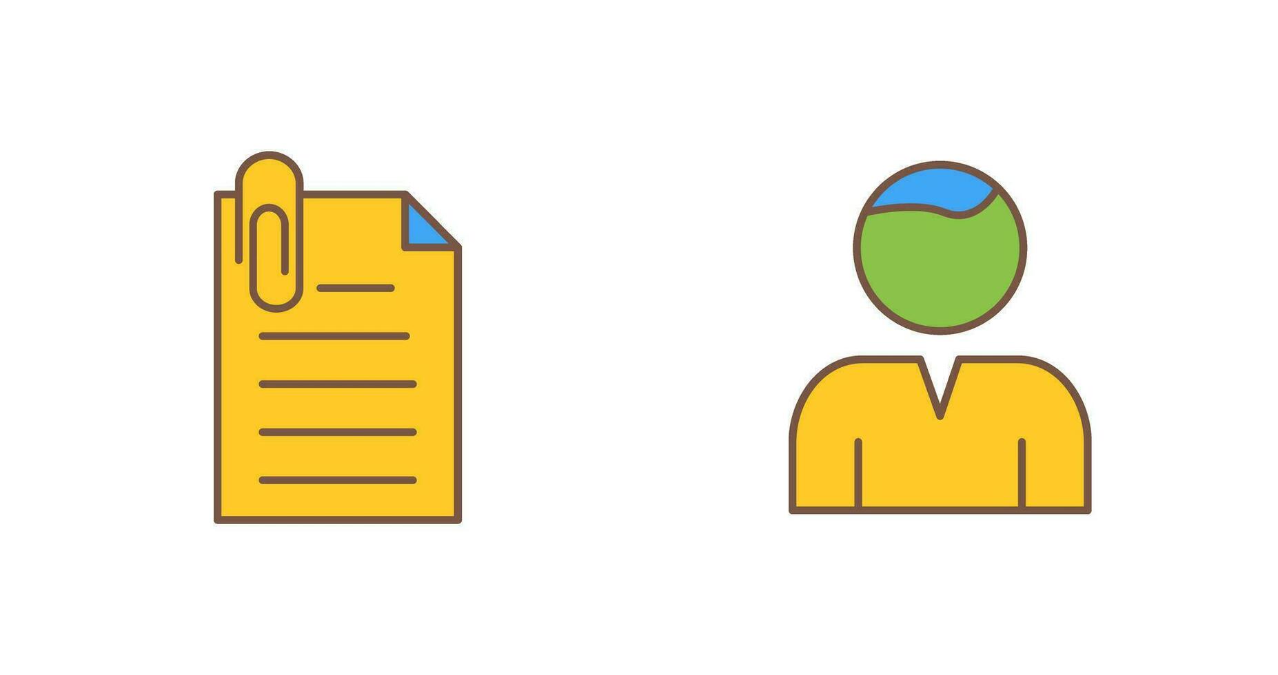 attachment and user Icon vector