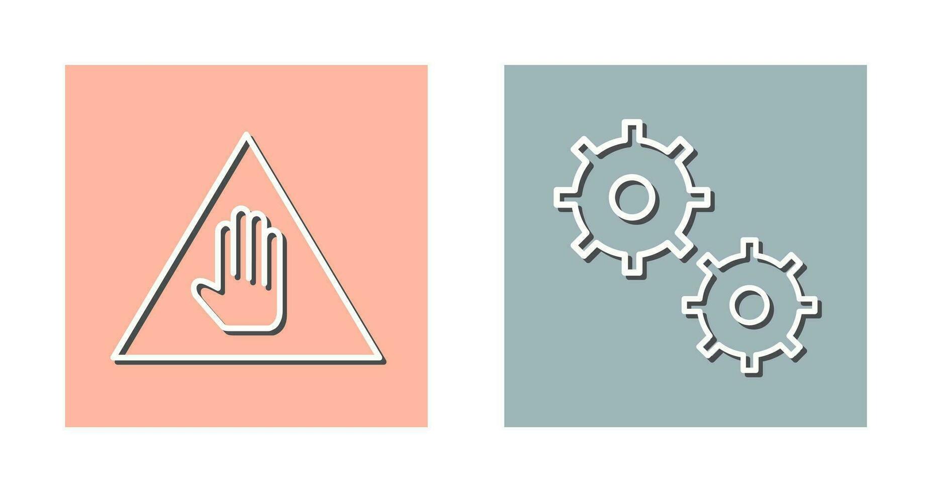 configurations and warning Icon vector