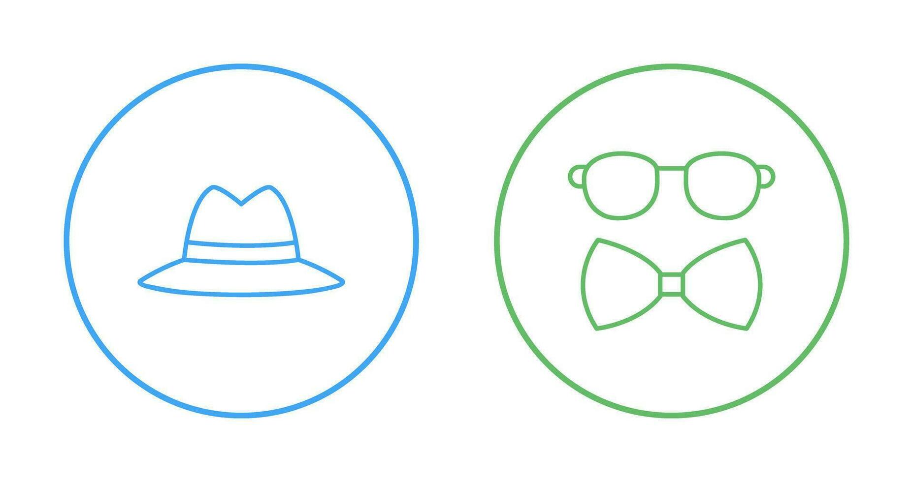 sombrero y hipster estilo icono vector