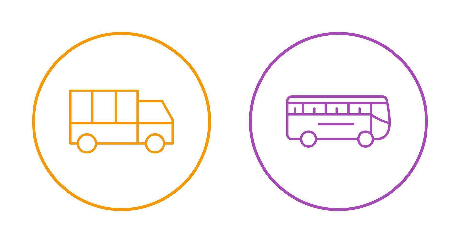 Truck and Bus Icon vector