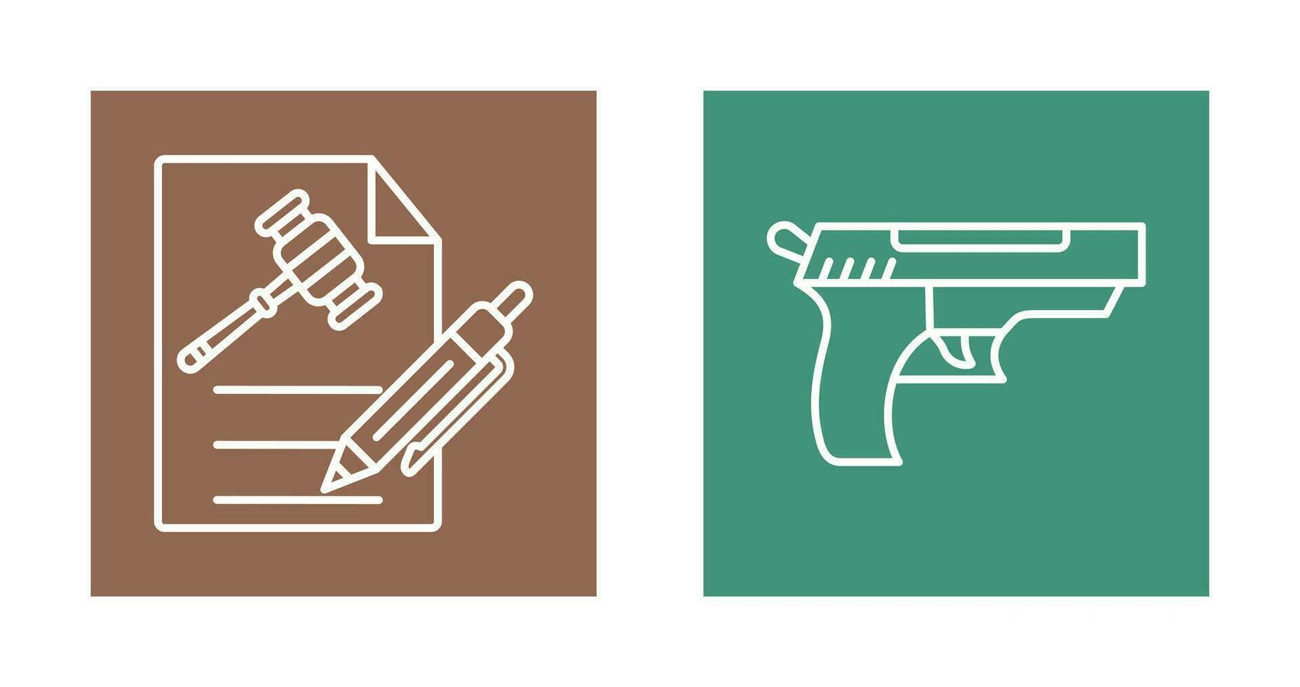File and Gun Icon vector