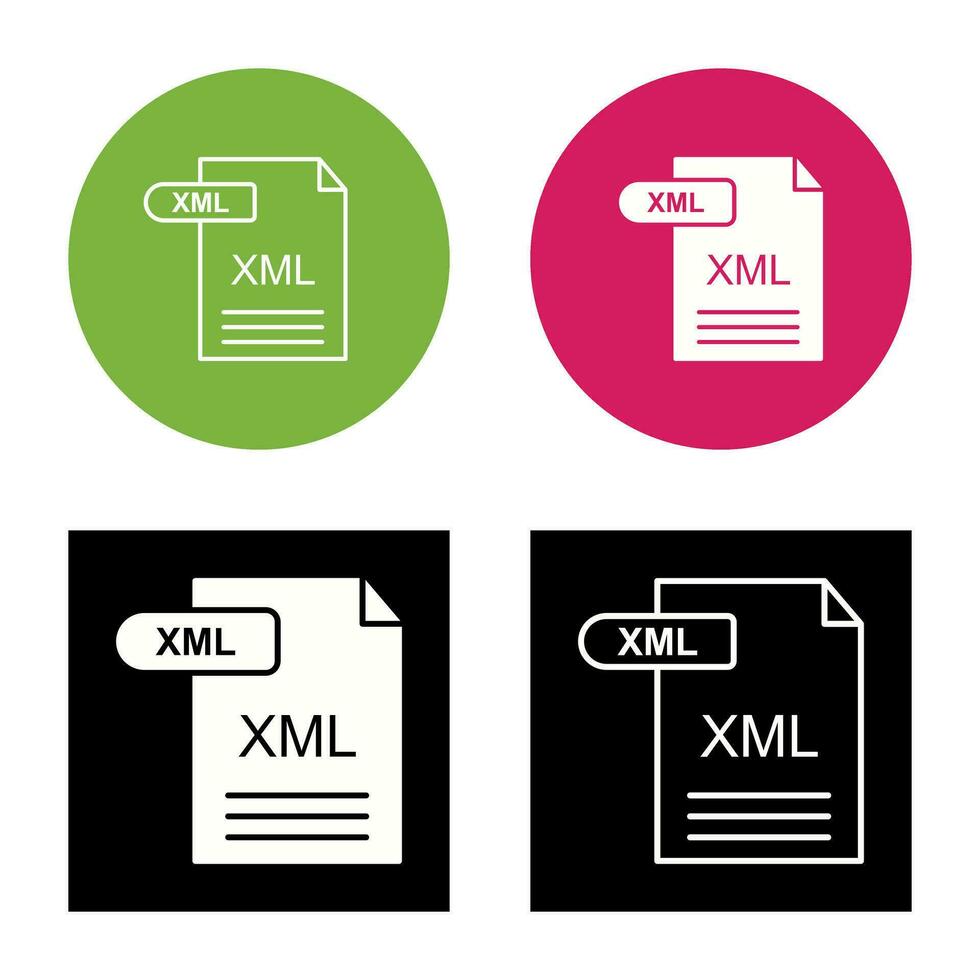 icono de vector xml