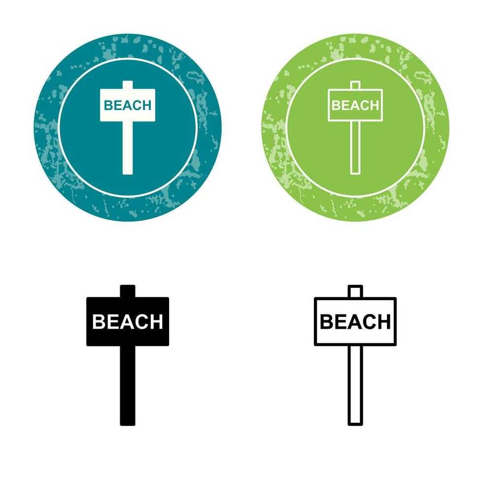 Beach Sign Vector Icon