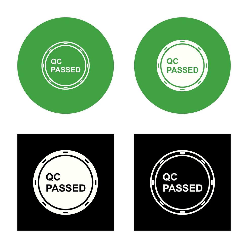 Unique QC Passed Vector Icon