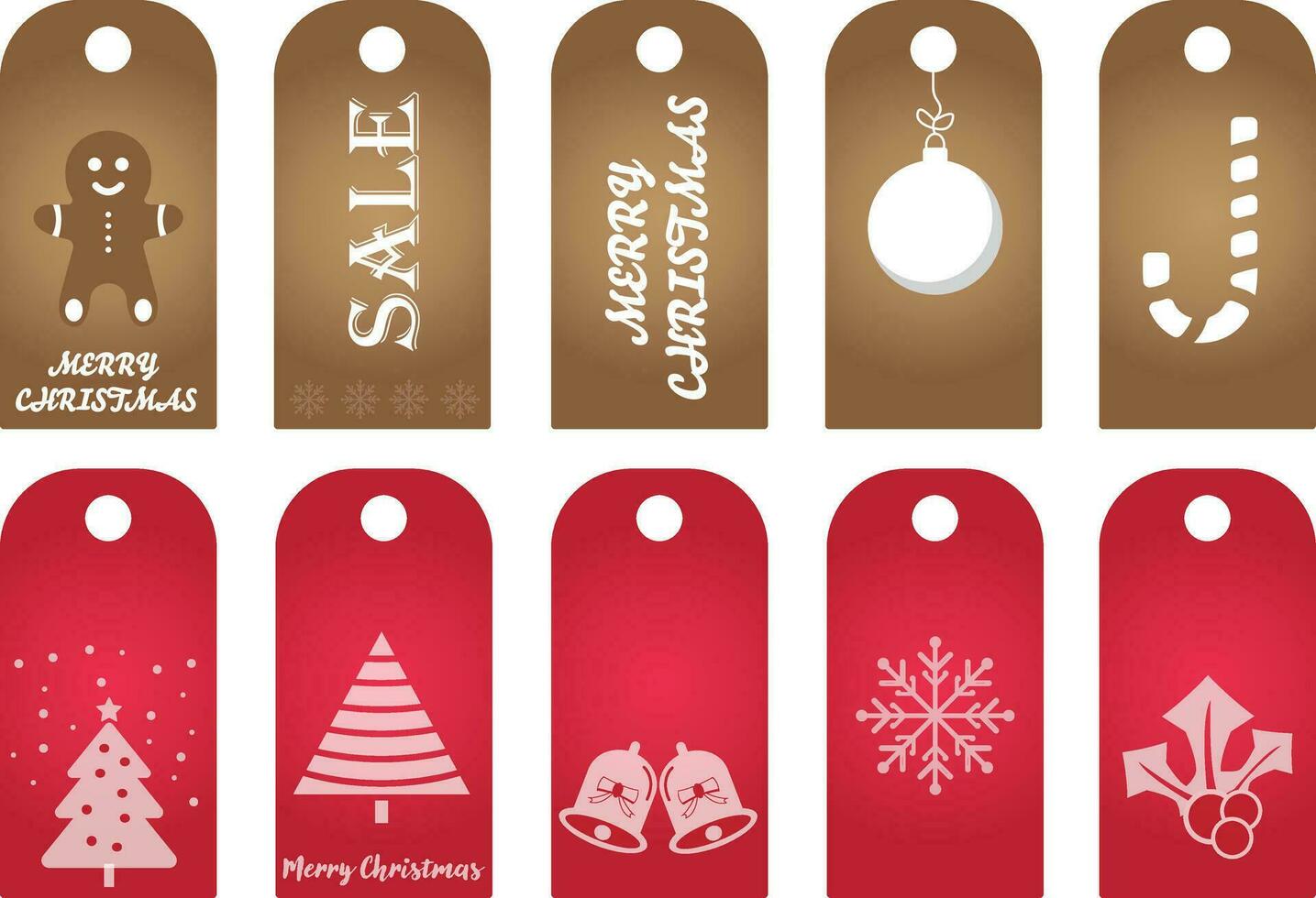 Set of christmas label tags. Christmas tags for prices. vector