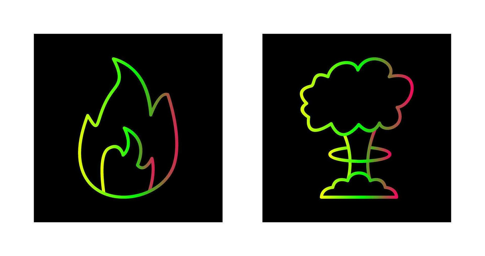 flame and bomb blast Icon vector