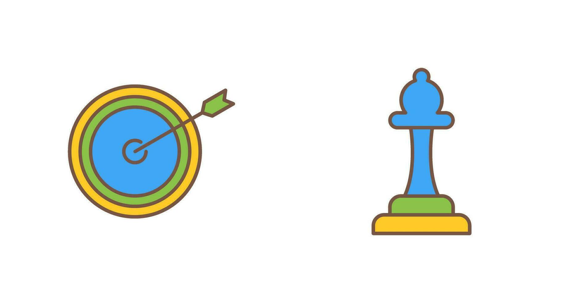 Dartboard and Bishop Icon vector