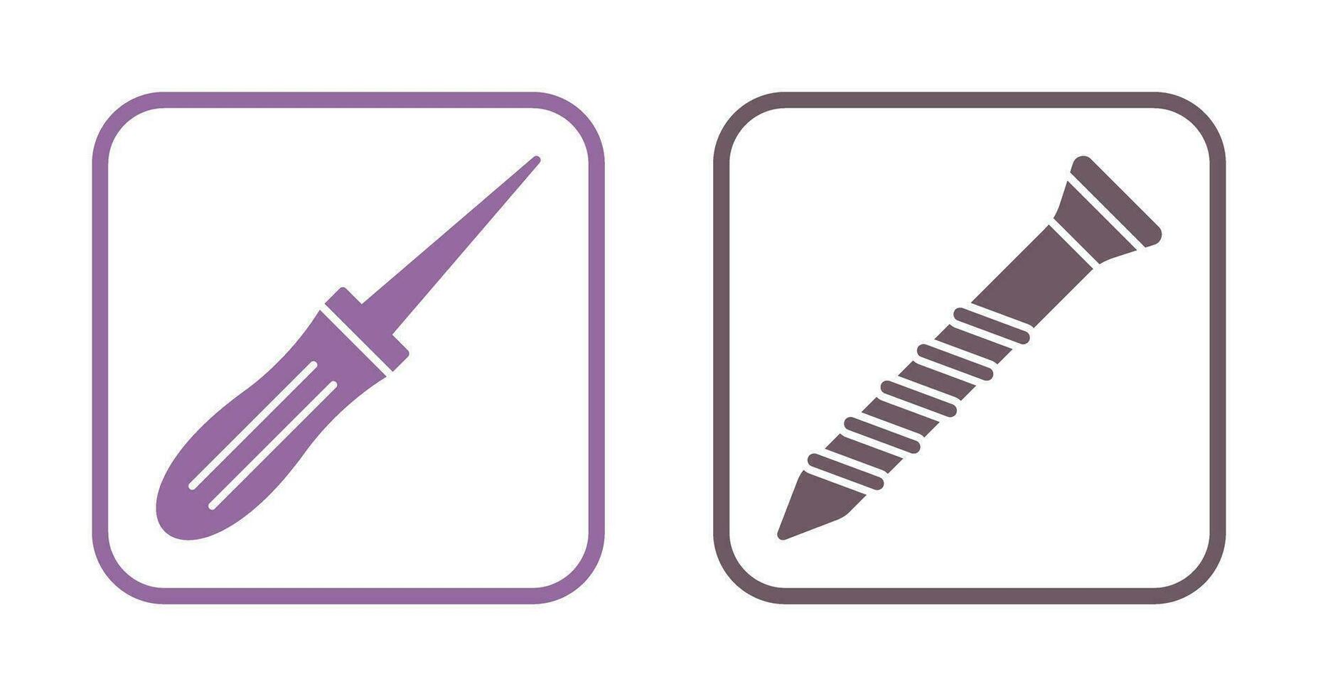 Awl and Screw Icon vector