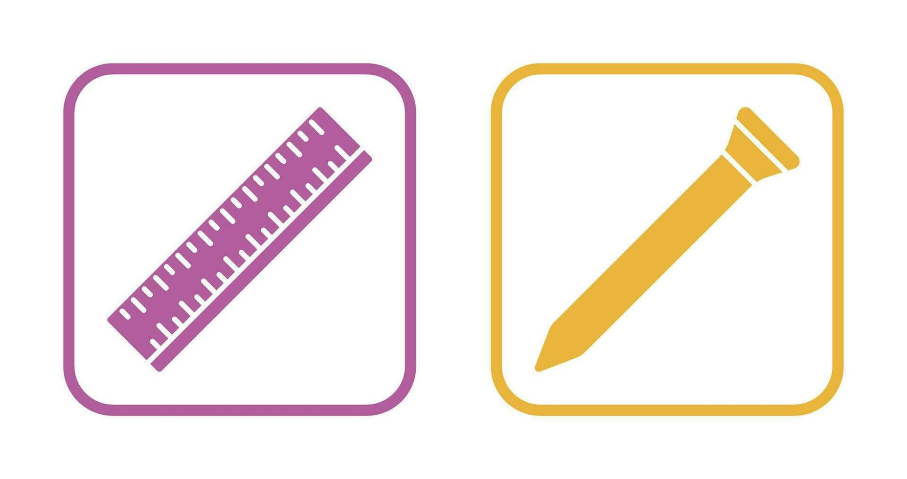 Ruler and Nail Icon vector