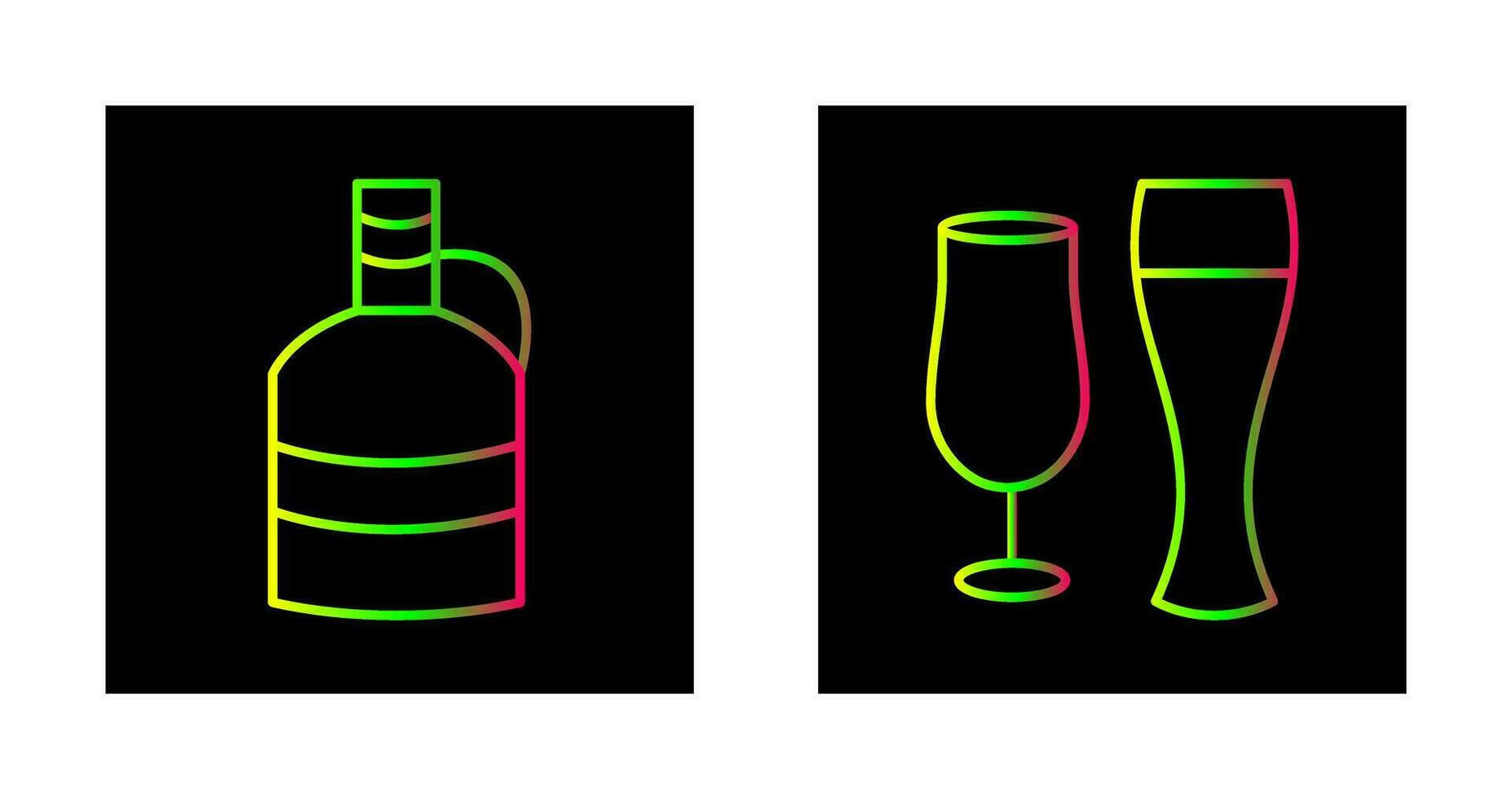 moon shine and beer glasses Icon vector
