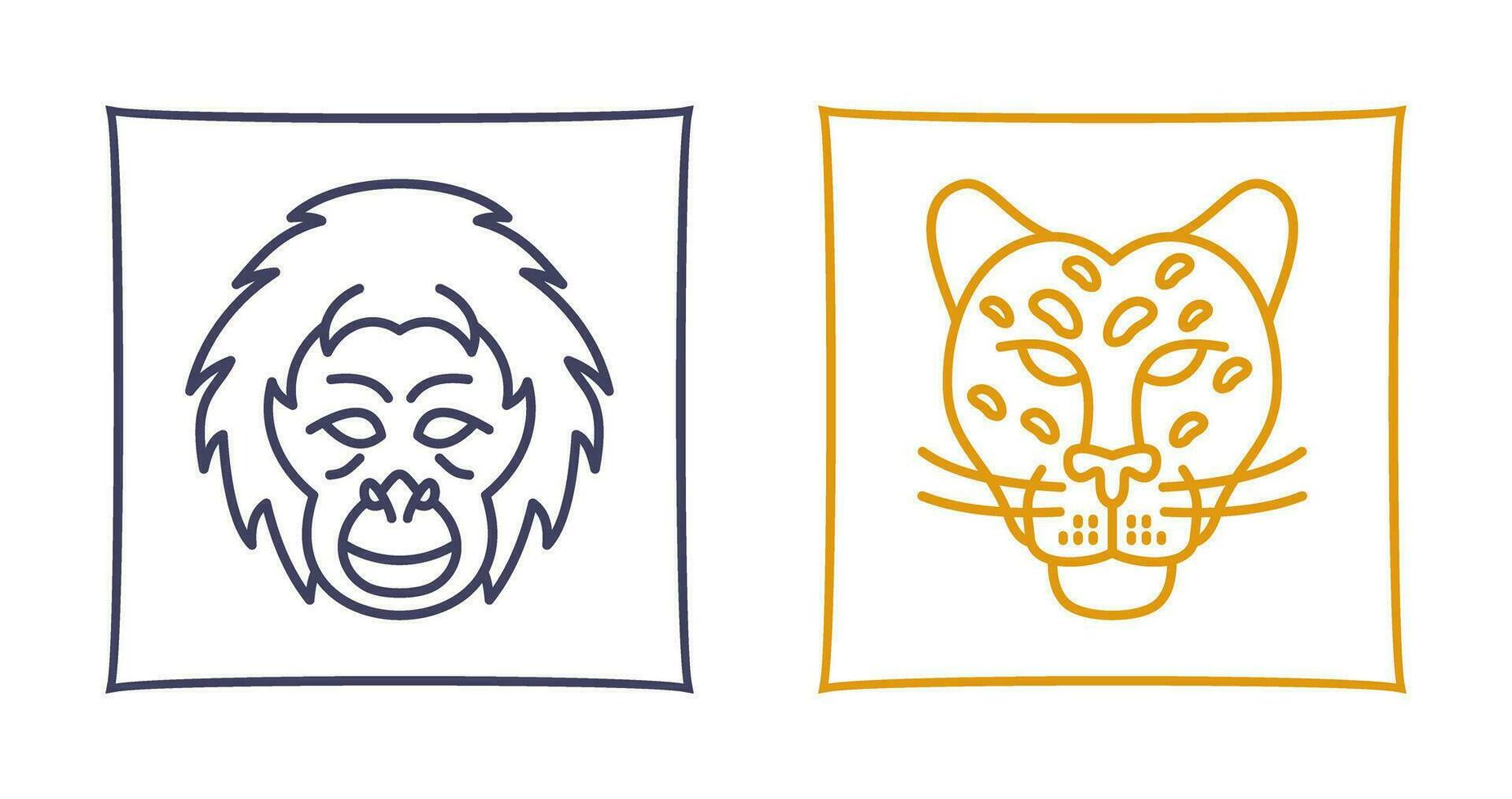 Orangutan and dangerous Icon vector