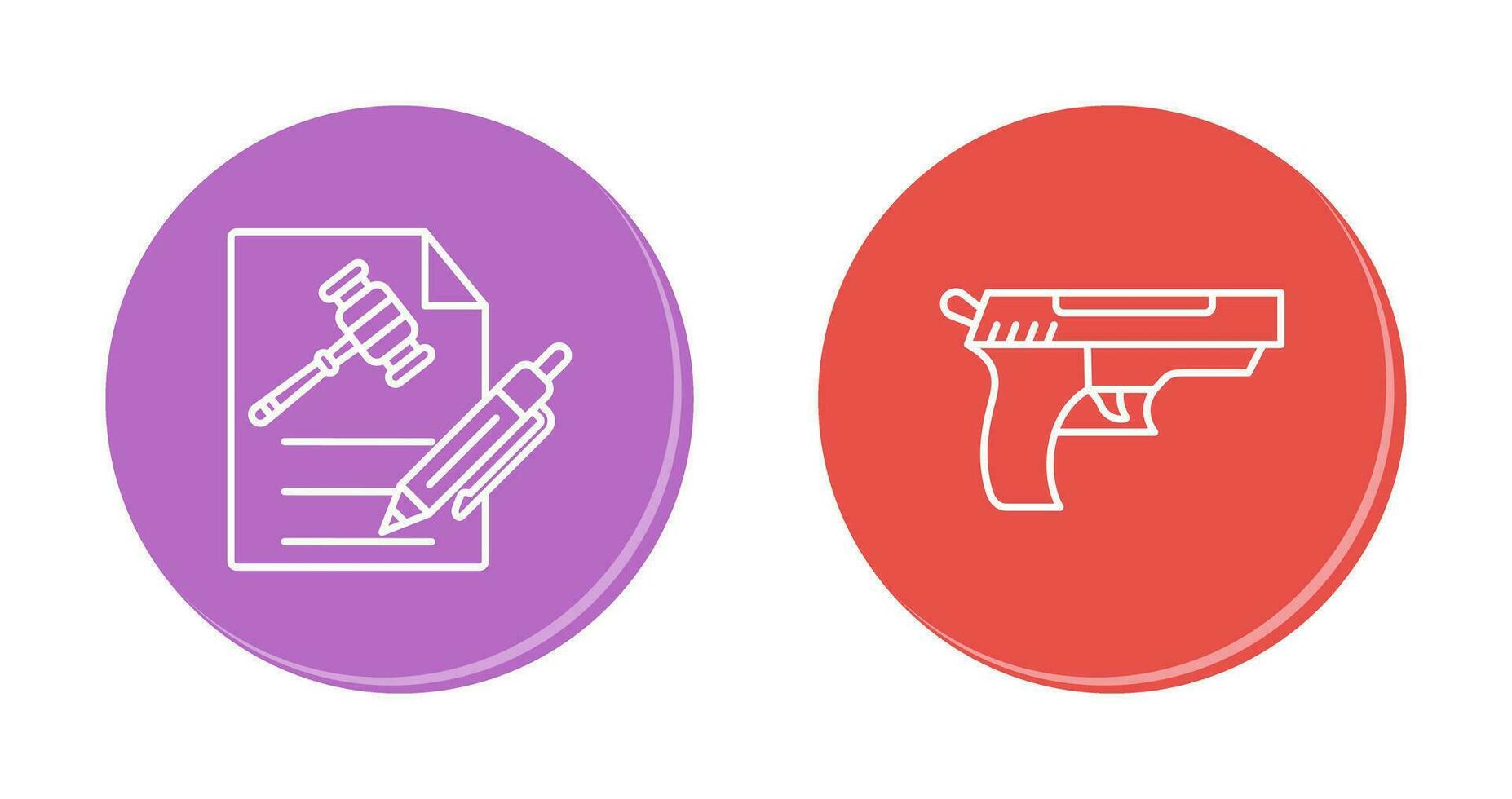 File and Gun Icon vector