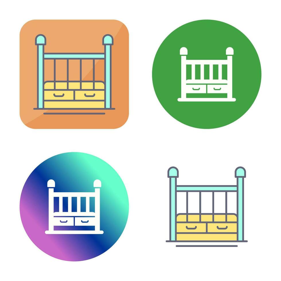 Baby Crib Vector Icon