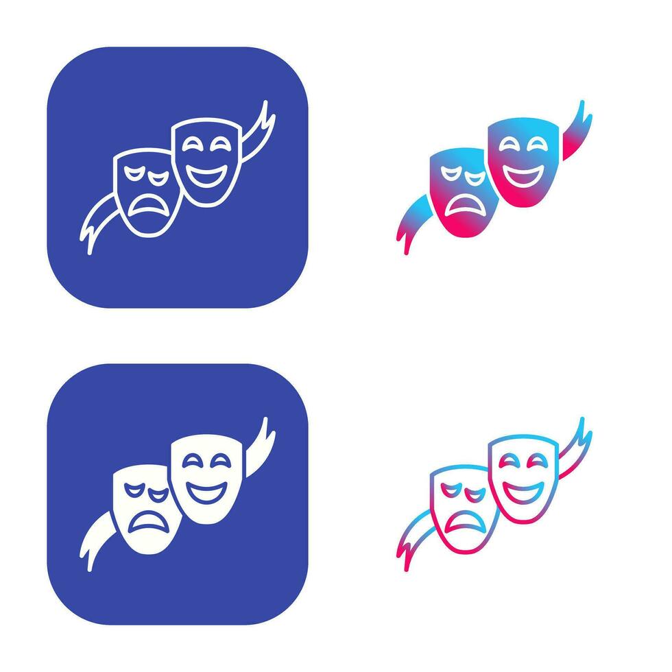 icono de vector de máscaras de teatro