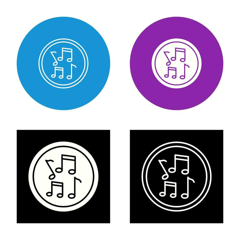 icono de vector de notas musicales