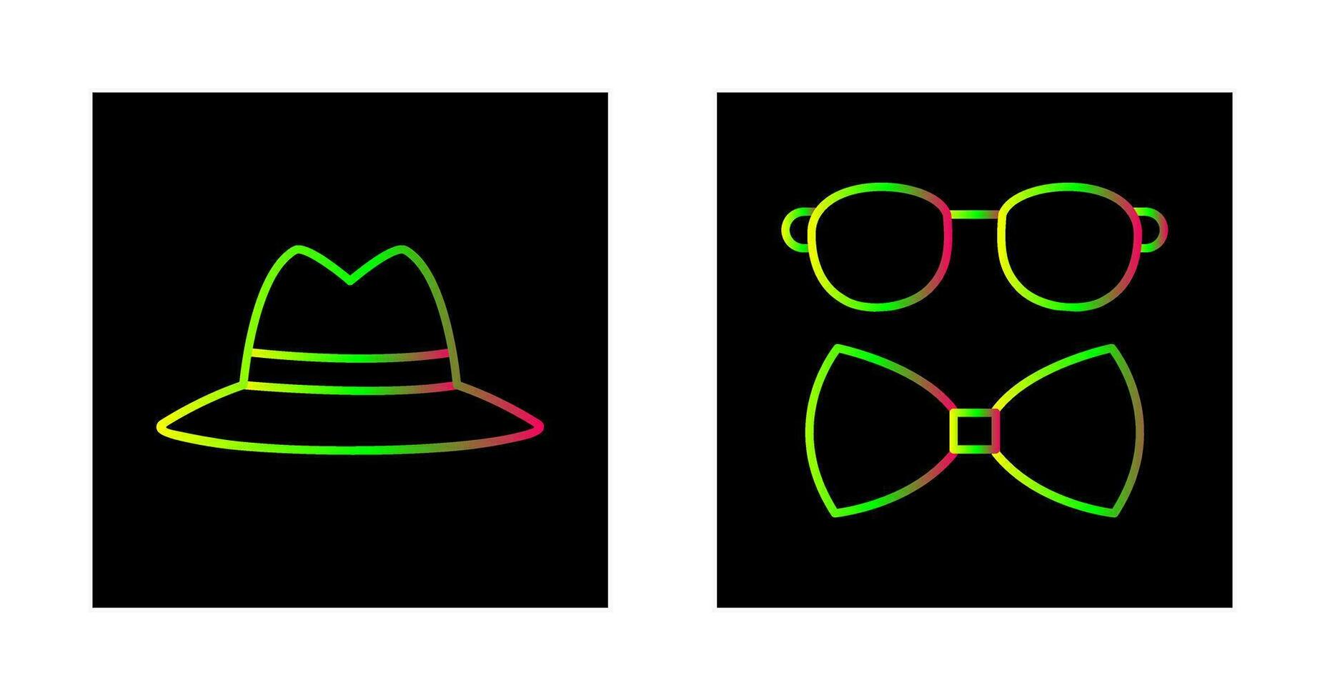 sombrero y hipster estilo icono vector