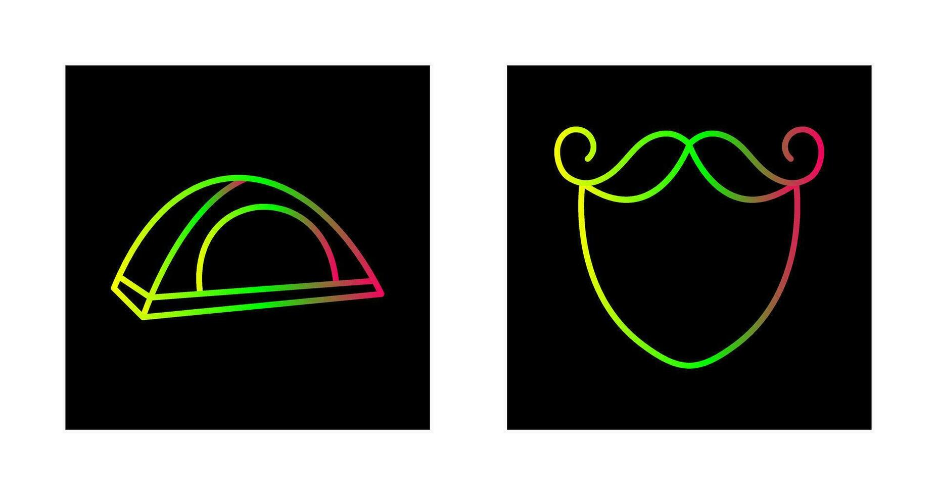 Beard and Moustache and Camp Icon vector