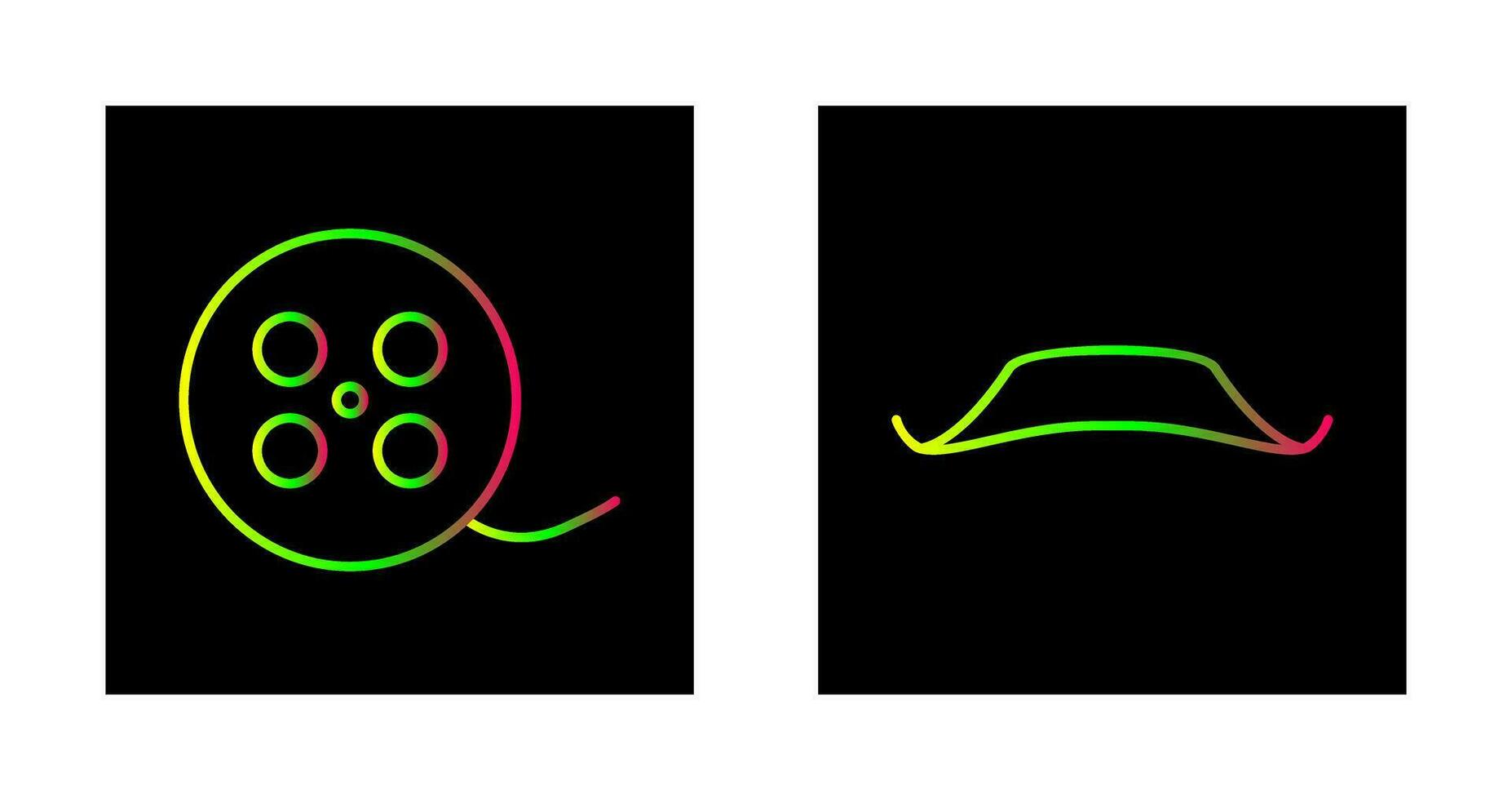 Reel and Moustache Icon vector