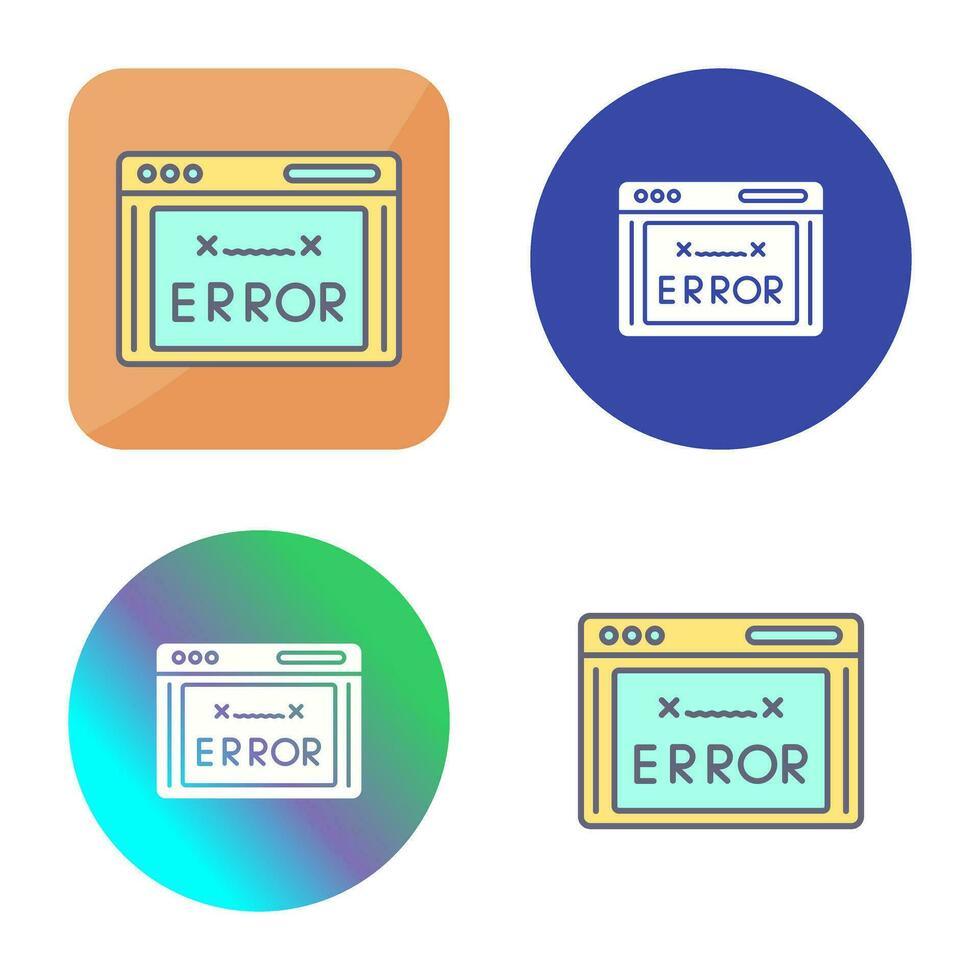 icono de vector de código de error