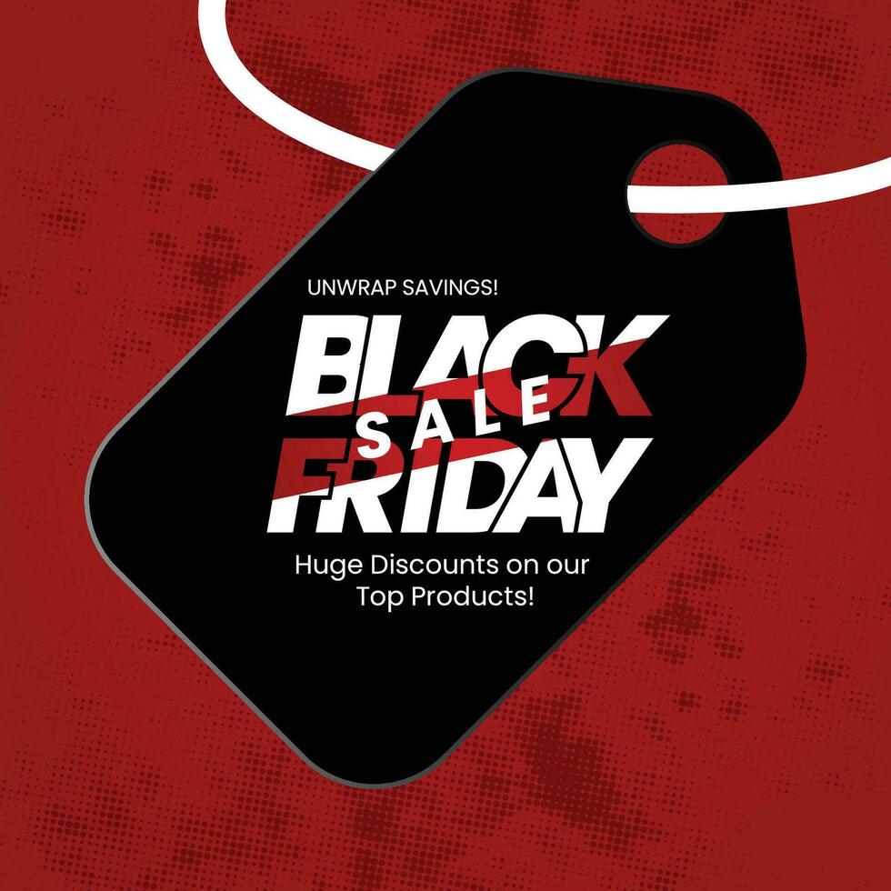 Black Friday Sale Discount Vector Design