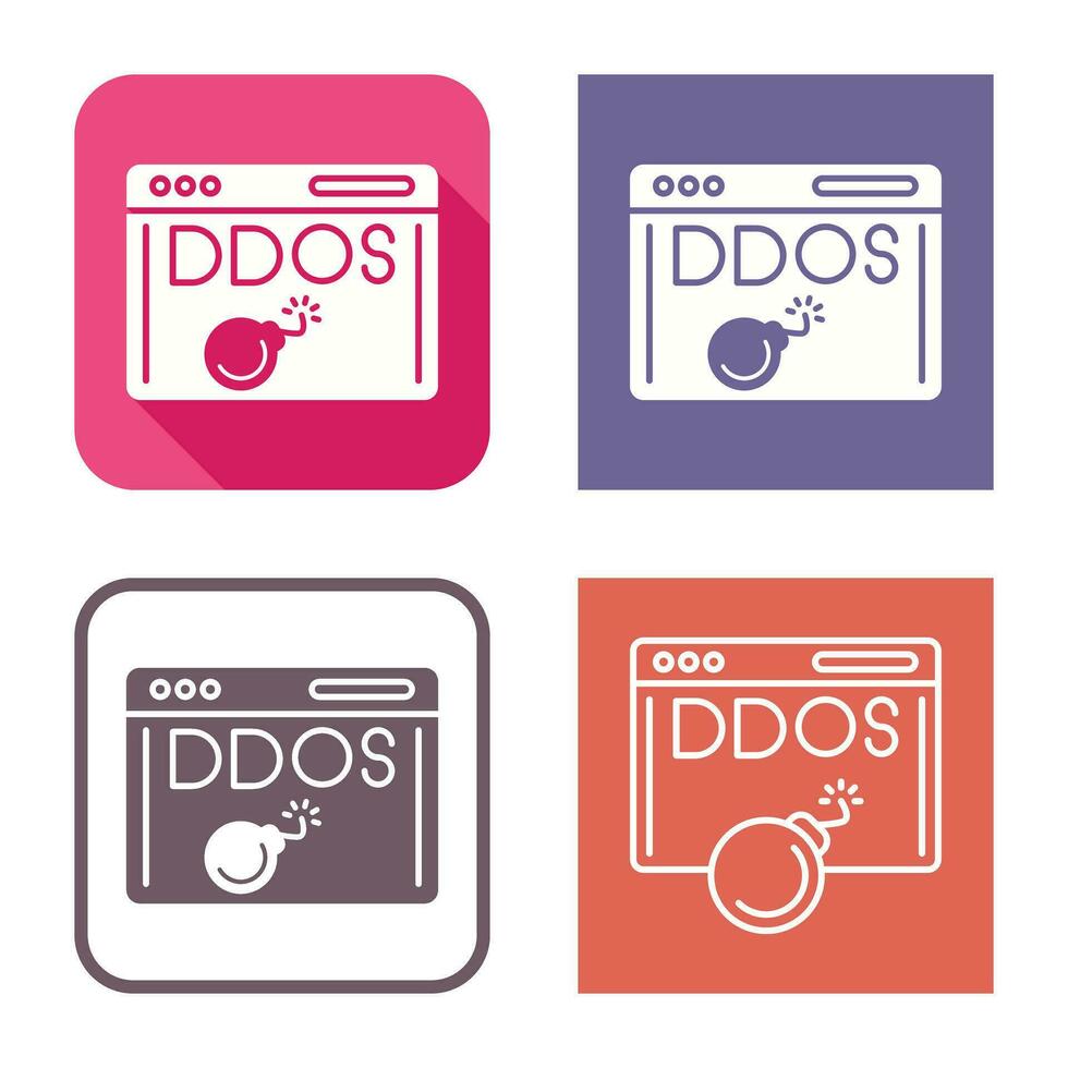 icono de vector de ataque ddos