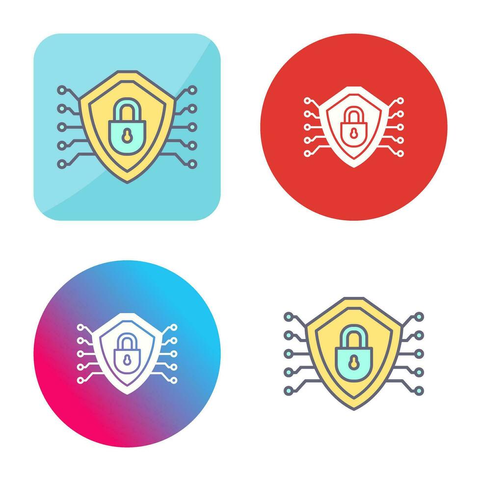 icono de vector de seguridad cibernética