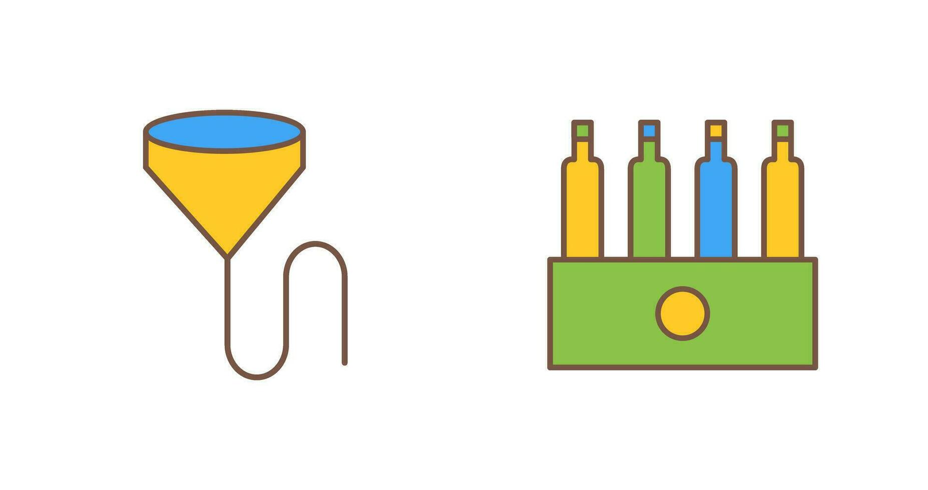 beer bong and pack of beers Icon vector