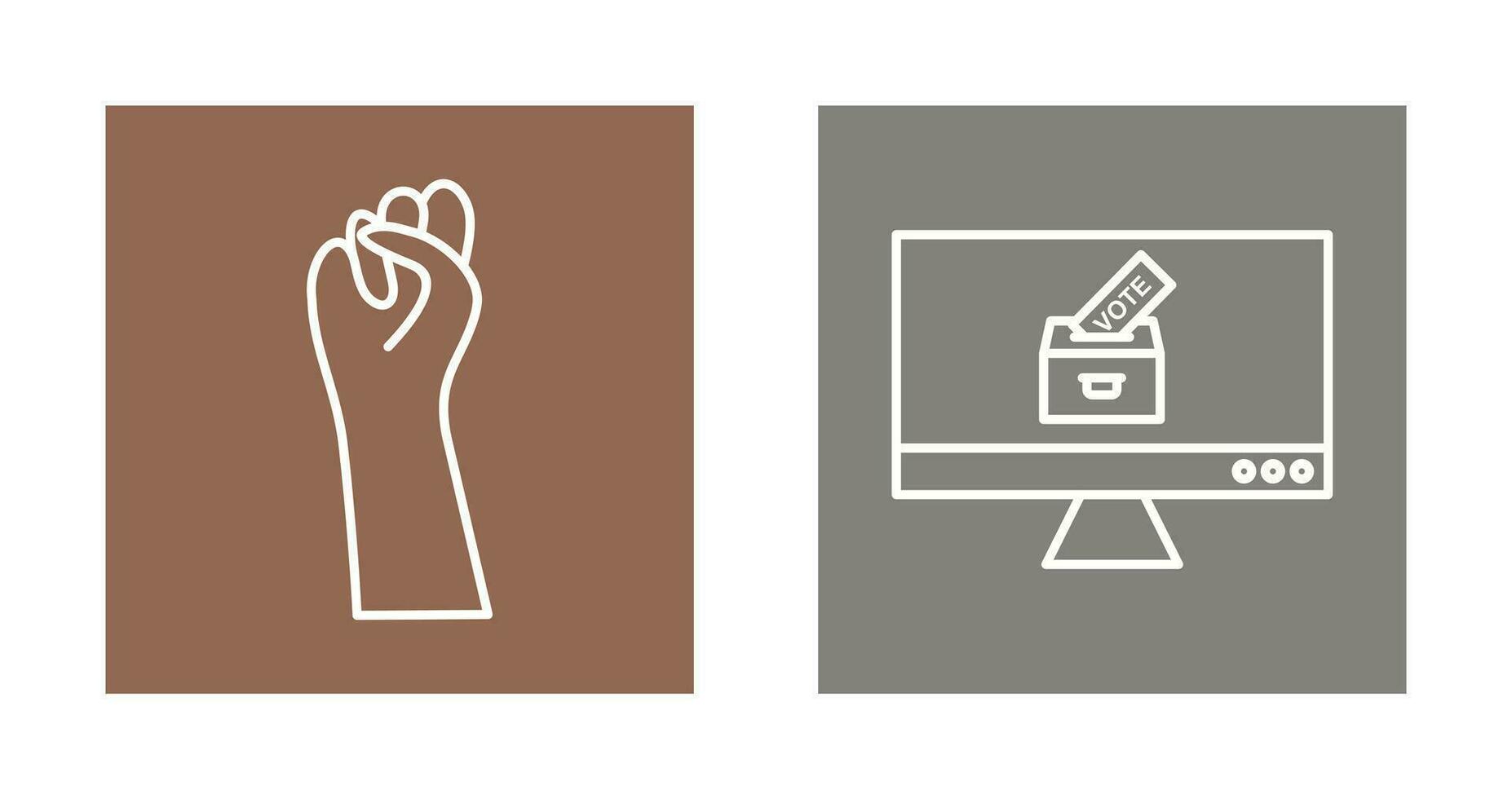 Power fight and Online Vote Icon vector