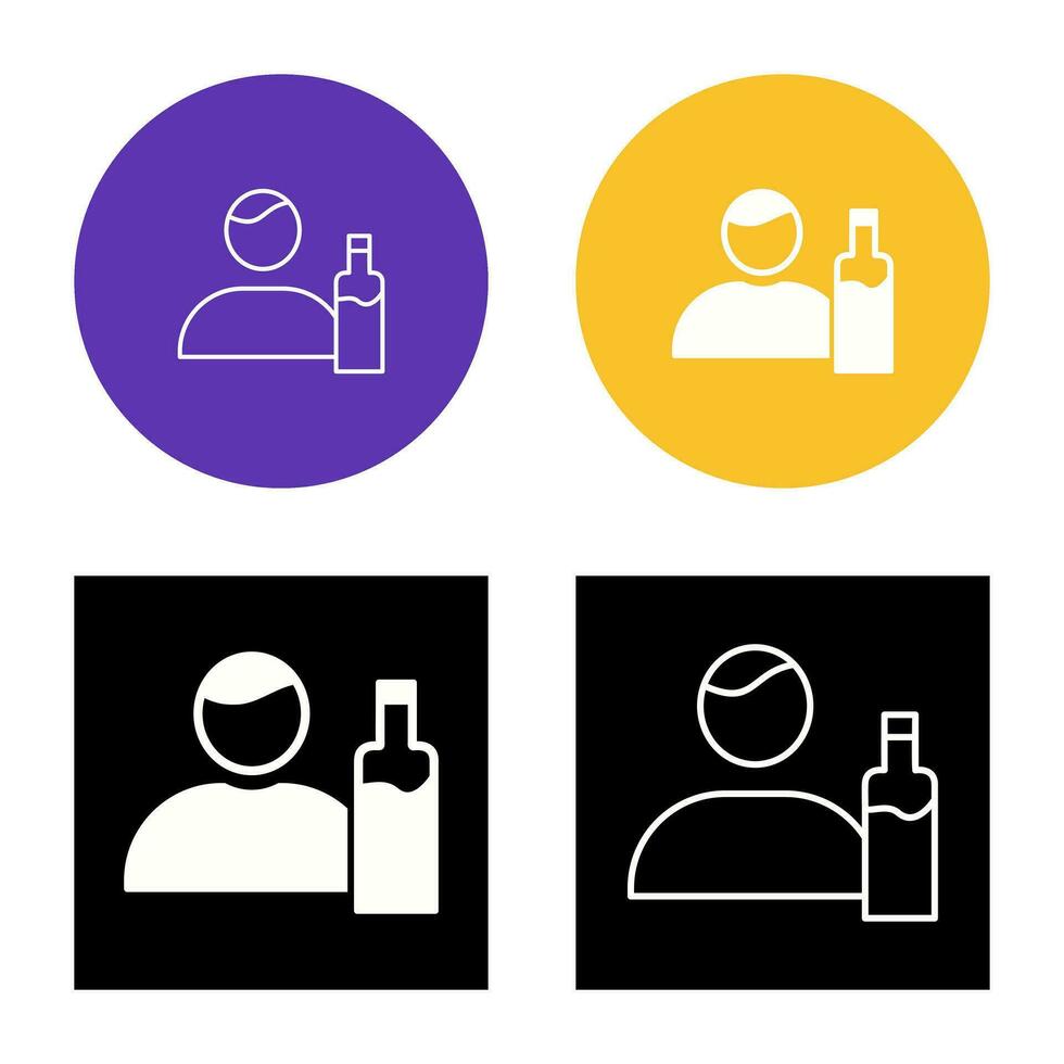 Unique Man And Drink Vector Icon