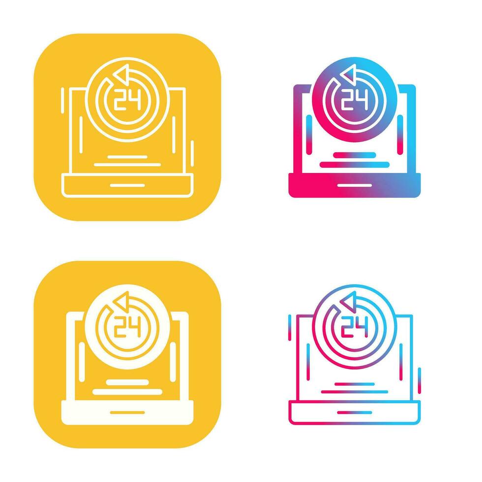 24h Support Vector Icon