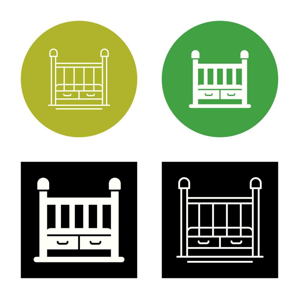Baby Crib Vector Icon