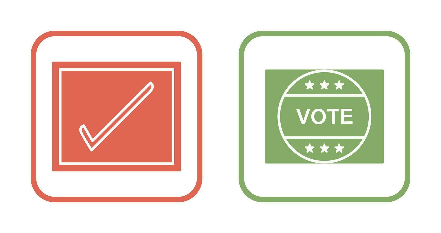 Checkbox and Vote Sticker Icon vector