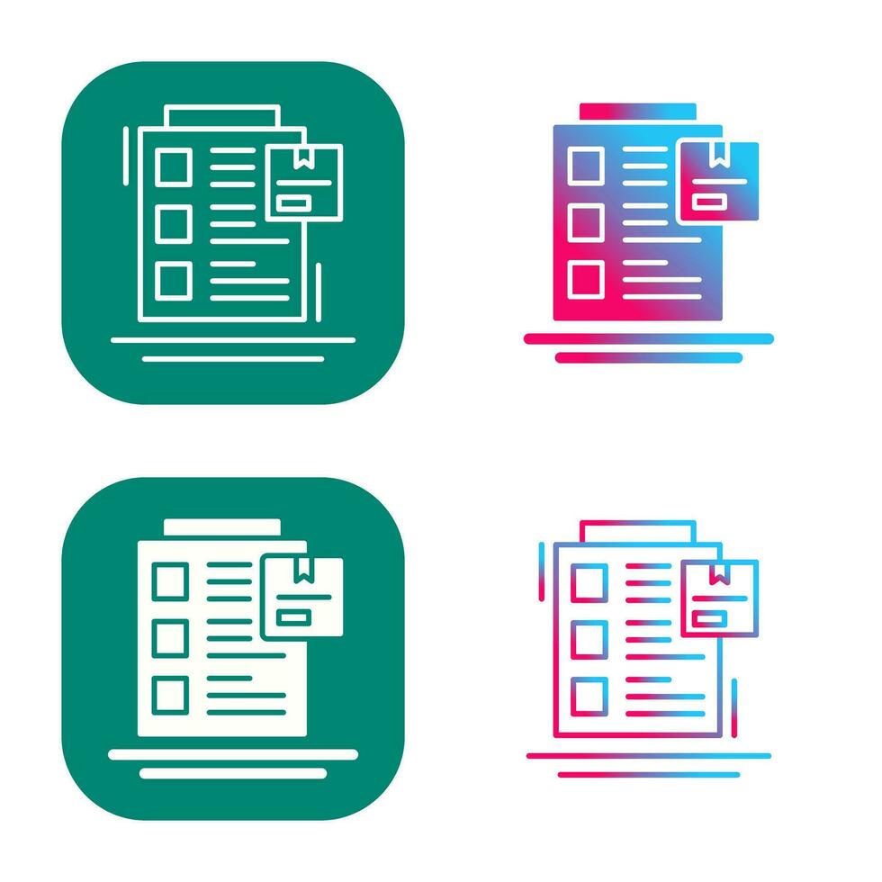 Order List Vector Icon