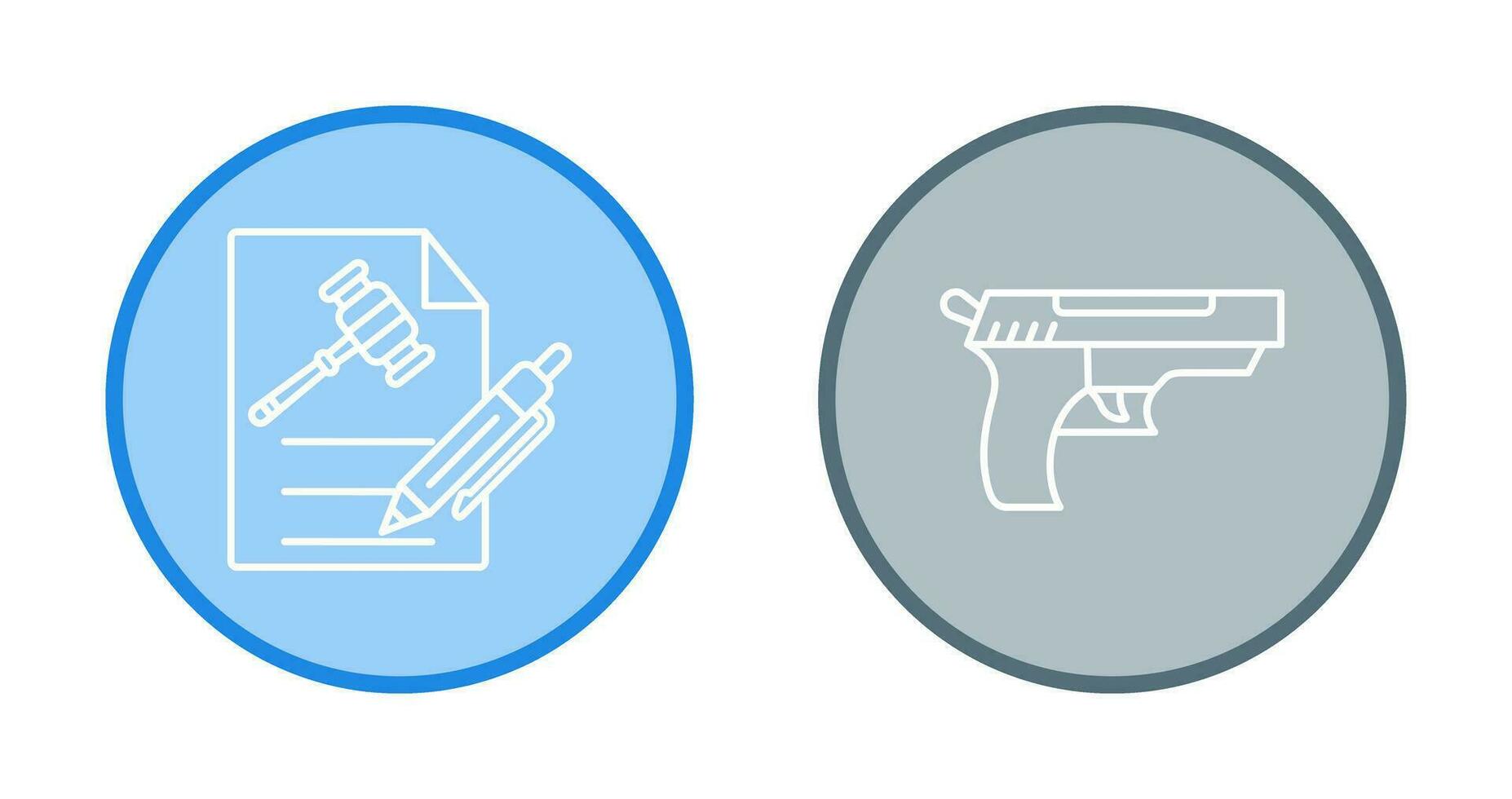 File and Gun Icon vector