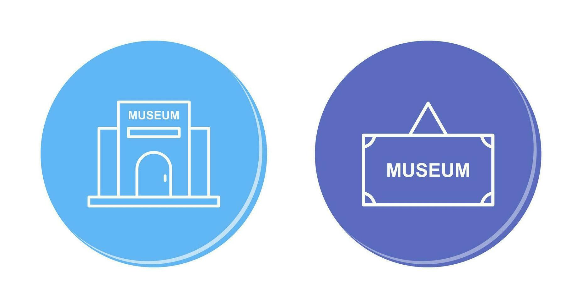 Museum Building and Museum Icon vector
