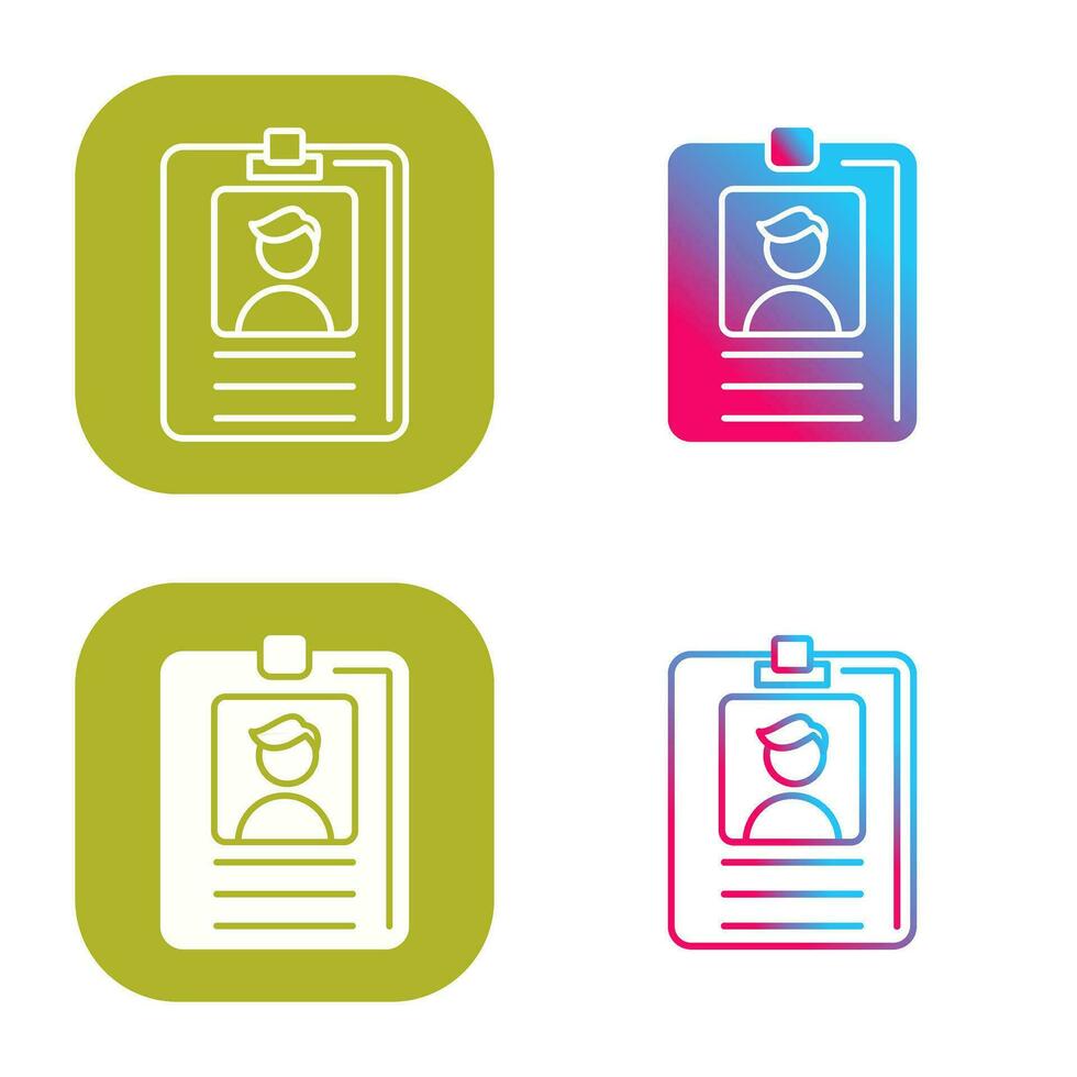 Id Card Vector Icon