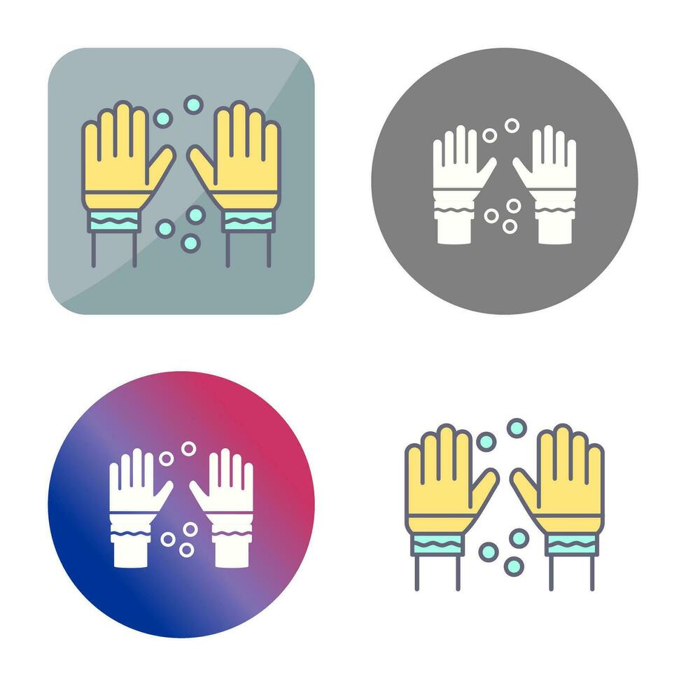 icono de vector de guantes de invierno