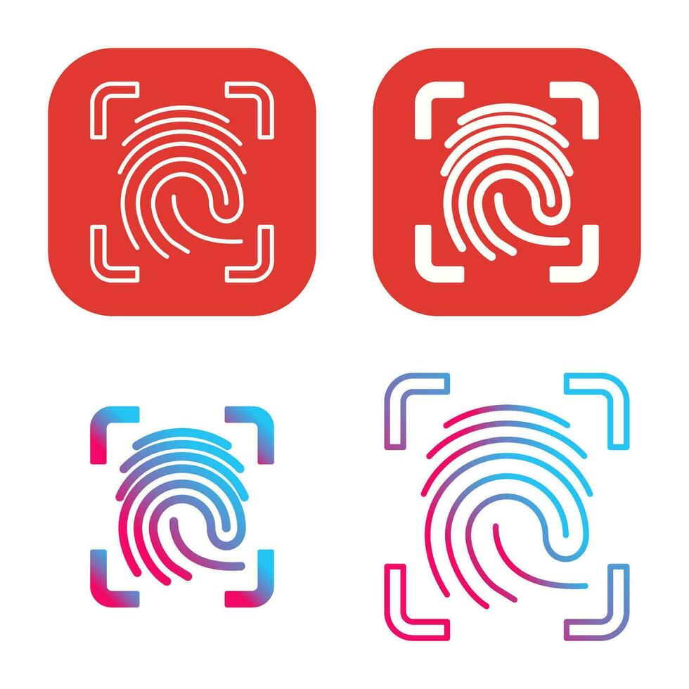 Finger Print Vector Icon