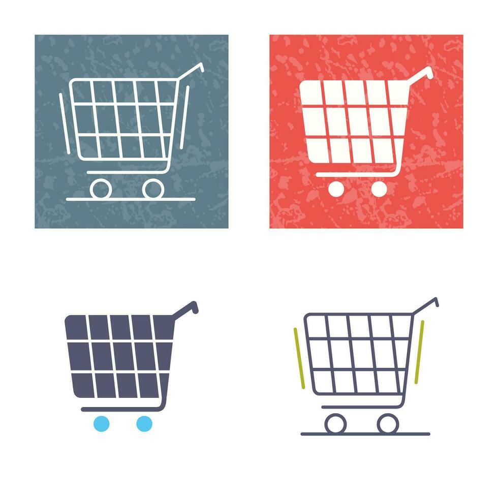 icono de vector de carrito de compras