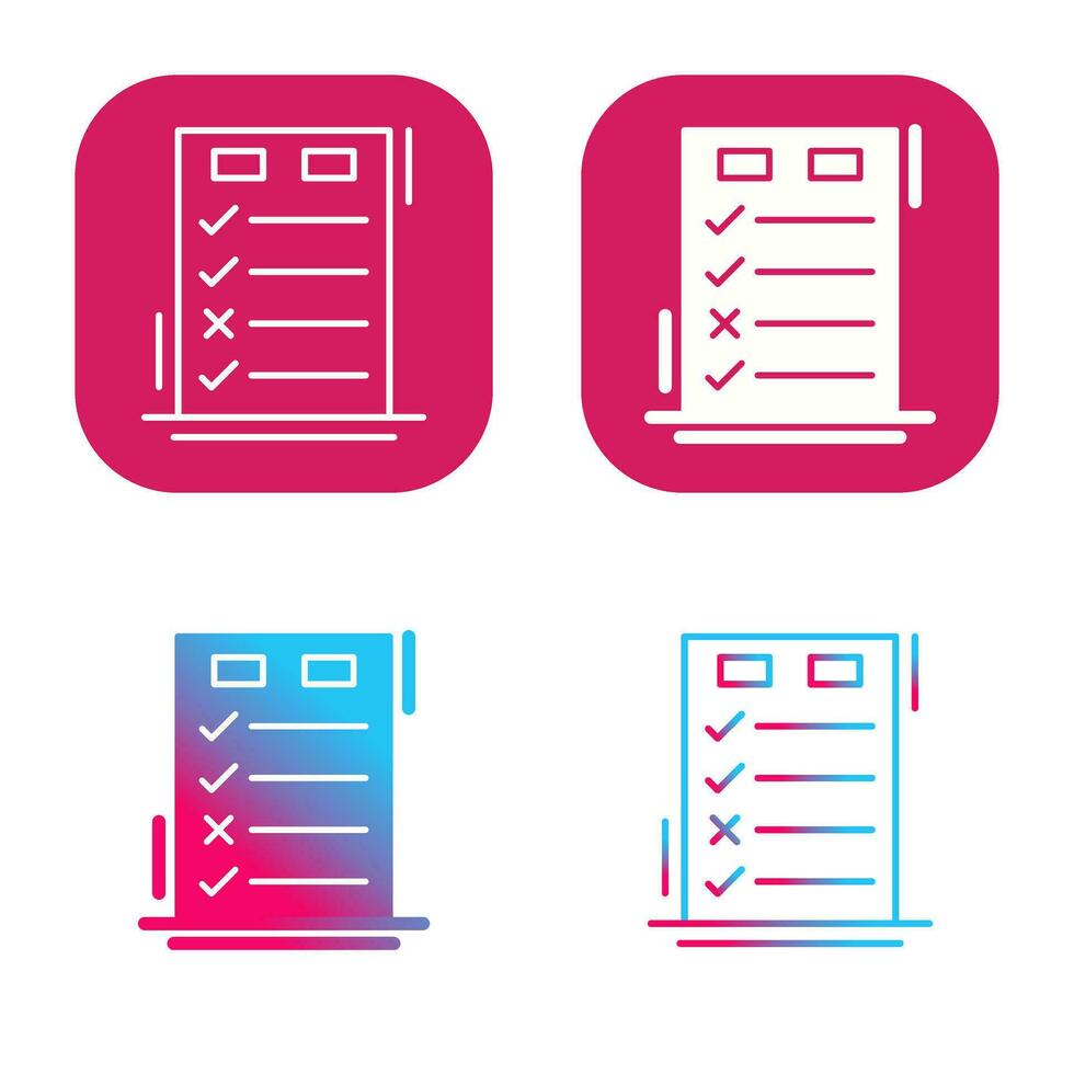 Today to Done CheckList Vector Icon
