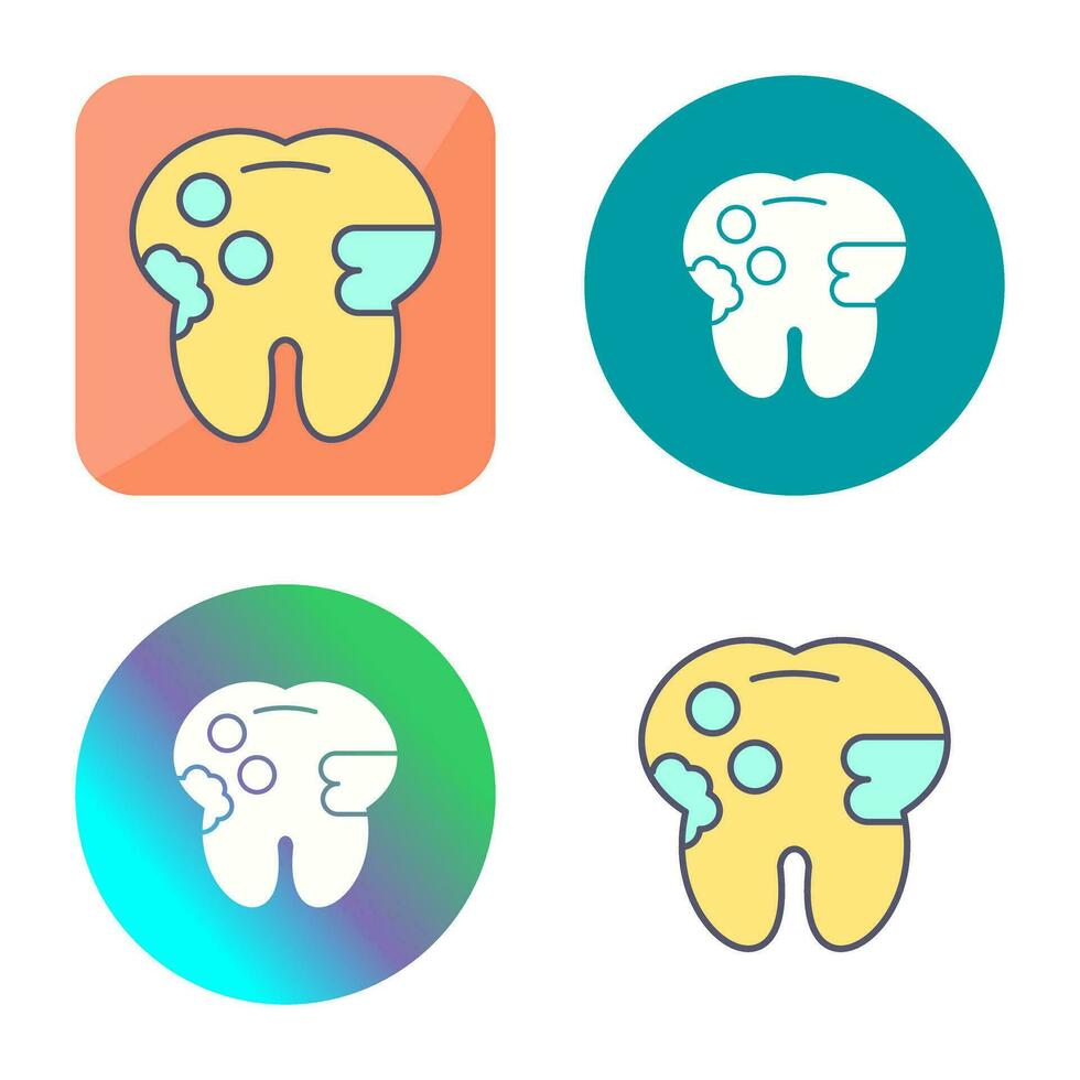 icono de vector de caries