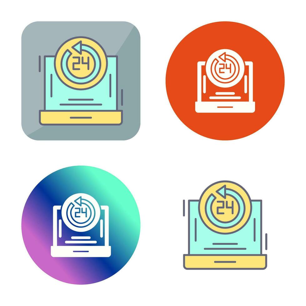 24h Support Vector Icon
