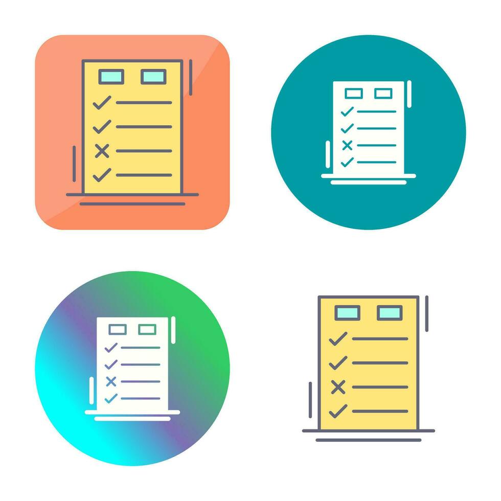 Today to Done CheckList Vector Icon