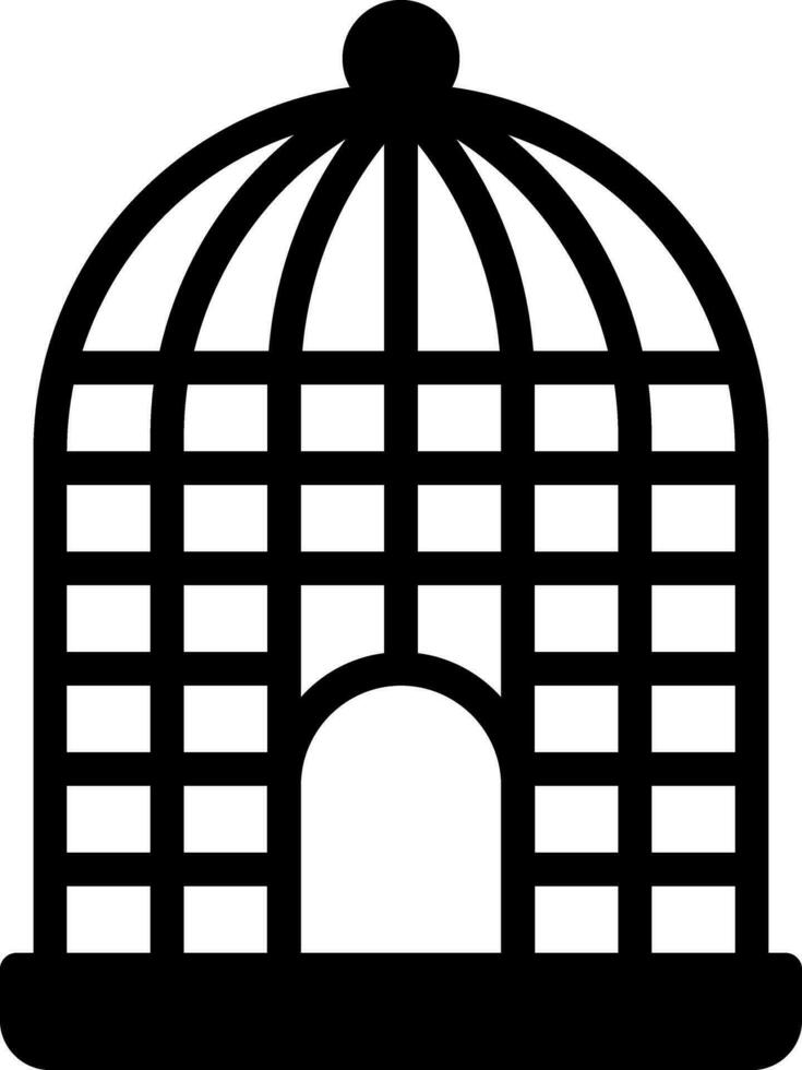 solid icon for cage vector