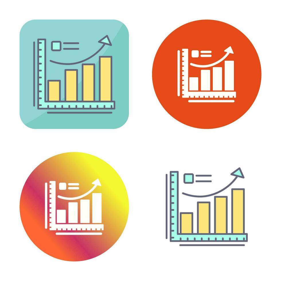 icono de vector de tabla de crecimiento