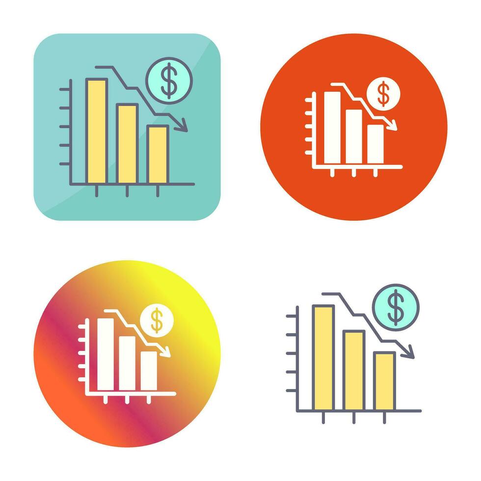 Chart Down Vector Icon